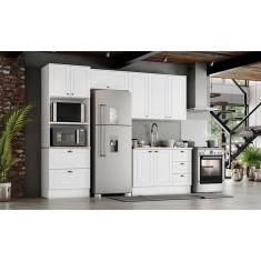 Cozinha Modulada Americana com 4 Peças Branco HP - Henn