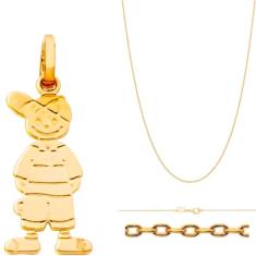 Colar Rommanel Banhado Ouro Pingente Menino 530590-540860