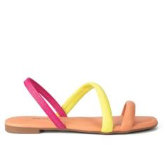 Sandália Rasteira Feminina Dakota Y0731 Laranja 38