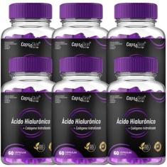 Caps4skin - Ácido Hialurônico + Colágeno Hidrolisado, 6 Potes