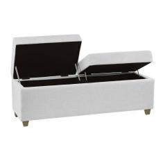 Recamier Bau Paris 1,40m Corino Branco - Clique Decorações