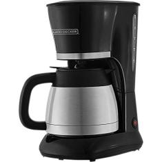 BLACK+DECKER Cafeteira com Jarra Térmica em Inox 25 Xícaras de Café, Programável, com Ajuste de Intensidade, Modelo CM200I-BR, 110V
