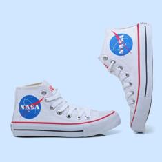 Tenis All Feminino Nasa Cano Alto Edição Limitada 075Te, Branco, 38