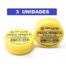 Pasta Térmica 15G Implastec Processador Kit Com 3 Unidades