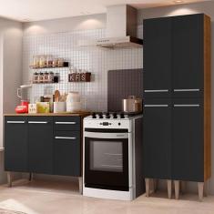 Cozinha Compacta Madesa Emilly Front Com Balcão E Paneleiro -