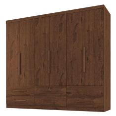Guarda Roupa Casal Maximus Plus 6 Portas Jacarandá - Zanzini