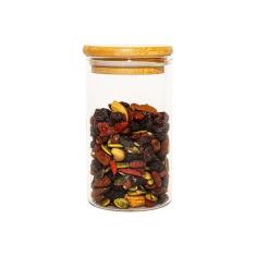 Pote de Vidro de Mantimentos 300ml C/ Tampa de Bambu Oikos, 300ML, NAT