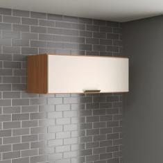 Armário Aéreo para Cozinha Cooktop 80 Cm Freijó/Off White