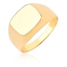 Anel De Ouro Quadrado Quadrado Em Cima Puro 18k A508 - MAEHLER JOIAS, 