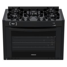 Fogao A Gas De Embutir Gaudi Prisma Vitreo Bl 5q Preto Gas Glp