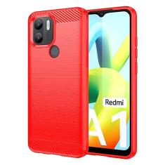 Capa de celular para Xiaomi Redmi A1+, fibra de carbono refinada, anti-queda, anti-impressões digitais, proteção total