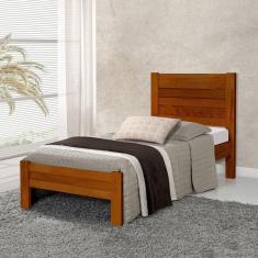 Cama Solteiro em Madeira Maciça Lara Castanho