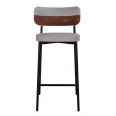 Banqueta Alloa Fixa com 4 Pés 50 X 44,7 X 163,5cm com 1 Unidade Cinza Claro/Whisky/Branco Epoxi