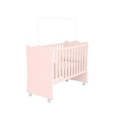 Berço Simples Quarto Infantil Bebê 4 Rodinhas/Rodízios Doce Sonho