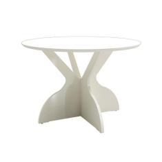 Mesa de Jantar Redonda Isabelle Off White 120cm - DROSSI