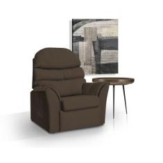Poltrona do Papai Reclinável Retrátil - Veludo Marrom  - ARTE ESTOFADO