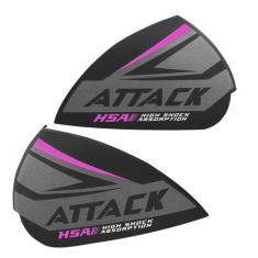 Orelhas Laterais Capacete Pro Tork Attack Hsa, PRETO - ROSA, Único