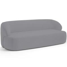 Sofá 3 Lugares Curvo Orgânico Para Sala Living 180cm Barolo L06 Veludo