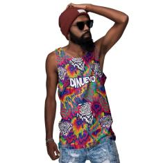 Camiseta Regata Gradiente Psicodelico Collorful Psy-Masculino