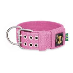 Coleira Cachorro Grande Forte Coleira Amorosso Cor Rosa, M