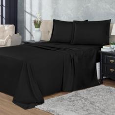 Jogo de Lençol Basic Aba Americana MicroPercal 300 fios Casal 4 Peças 