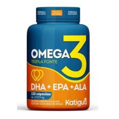 Ômega 3 Tripla Fonte 120 cápsulas DE 1000mg Katiguá (DHA + EPA + ALA)