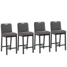 Conjunto 4 Banquetas Madeira Maciça Dani - Ease Móveis