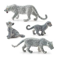4pcs Simulação Wild Plateau Animal Leopard Modelo das Crianças