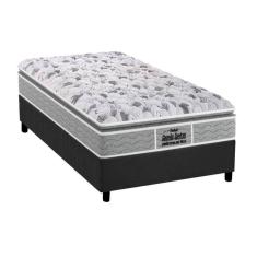 Cama Box Solteiro: Colchão Espuma Probel D45/EP Anatômico Firmepedic Guarda Costas Próextreme Plus + Base CRC Suede Gray(88x188)