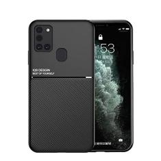 Kepuch Mowen Case Capas Placa de Metal Embutida para Samsung Galaxy A21S - Preto
