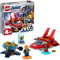 LEGO Marvel Vingadores Homem de Ferro vs. Thanos 76170 Cool, Brinquedo de Construção de Super-Herói Colecionável para Crianças Com Marvel Vingadores H