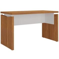 Mesa Para Escritório Home Office 125cm Unik A02 Freijó Branco - Lyam D