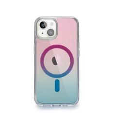 Customic Capinha Case Capa para Celular iPhone 15 (6.1"), Impactor Clear Anti Impacto Proteção Militar 2 metros contra quedas, Compatível Mag-Safe, Transparente e Gradiente, Rosa E Azul