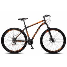 Bicicleta Athena Aro 29 Aço 21v Suspensão Dianteira Freio Mecânico Preto/laranja Neon