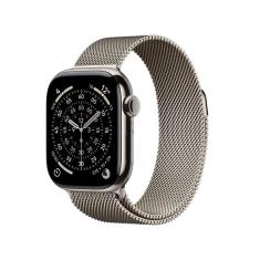 Apple Watch Series 11 GPS + Cellular - Caixa natural de titânio – 42 mm - Pulseira natural estilo milanês