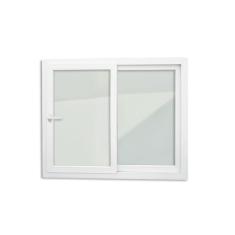 Janela de PVC 120x120cm 2 Folhas com Vidro Liso e Cremona ITEC Brimak Branco