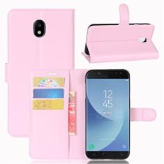 Capa carteira para Samsung Galaxy J5 2017, capa carteira flip de couro PU premium com compartimento para cartão, suporte e fecho magnético [capa interior à prova de choque de TPU] compatível com