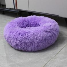 KAIJIE Cama ortopédica para cães, confortável, cama redonda para cães e filhos, ultramacia, lavável, para cães e gatos, cama de pelúcia fofa para gatos com diâmetro de 70 cm