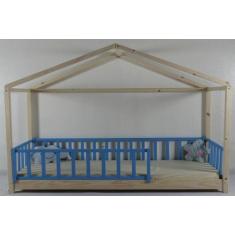 Cama Montessoriana Solteirão Frente Casinha Colorida Madeira Maciça Pi