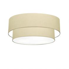 Plafon Duplo Cilíndrico Md-3024 60x50cm Bivolt Algodão Crú