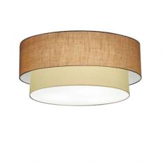 Plafon Duplo Cilíndrico Md-3024 60x50cm Bivolt Palha Bege