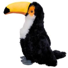 Ave De Pelúcia Arara Cacatua Realista 30cm Pássaro Decoração - Nikity 