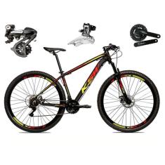  Bicicleta Aro 29 Ksw Xlt Câmbios Shimano Altus 24v K7 Alumínio Freios Hidráulicos Garfo Com Trava - Preto\Vermelho\Azul