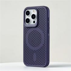 Capa magnética de malha de dissipação de calor para iPhone 15Pro Max 14 13 12 Pro Max Cooling respirável capa de carregamento sem fio, T4, para iPhone 15 Pro