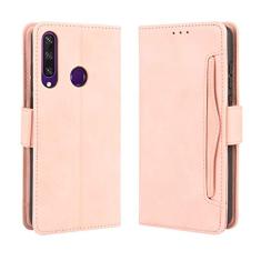Capa com compartimento para cartão para Huawei Y6P, capa flip de couro para Huawei Y6P, capa magnética retrô para celular, capa carteira de telefone com compartimentos para cartões
