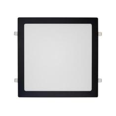 Painel de Led Blumenau Quadrado de Embutir 24W Bivolt Preto, 3000K - L