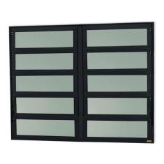 Janela de Alumínio Basculante 2 Seções 100x240cm Vidro Mini Boreal Eli