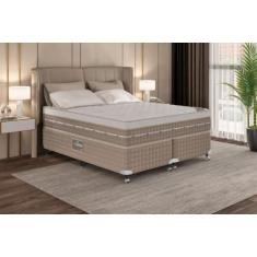 Cama Box + Colchão Castor Queen Premium One Face Tecnopedic 158x198x57cm