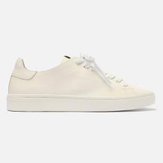 TENIS FEMININO AREZZO RASTEIRO COURO BRANCO ORIGINAL-Feminino