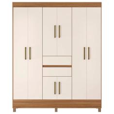 Guarda Roupa Casal 08 Portas 82060 Amendola Off White Demobile Amendola Off White